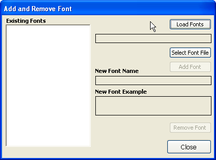 Add & Remove Font Example