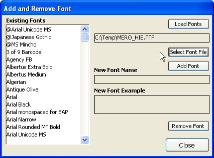 Select Font File