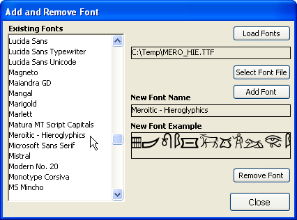 New Font Added